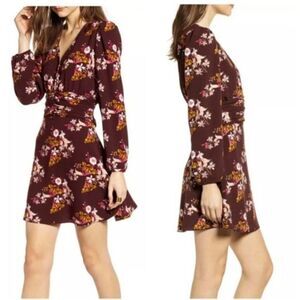 Chelsea28 Ruched Waist Floral Mini Dress NEW